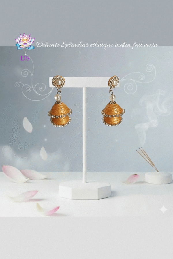 Djimiki Rond, Doré Double – Boucles d'Oreilles Légères, Collection Casual