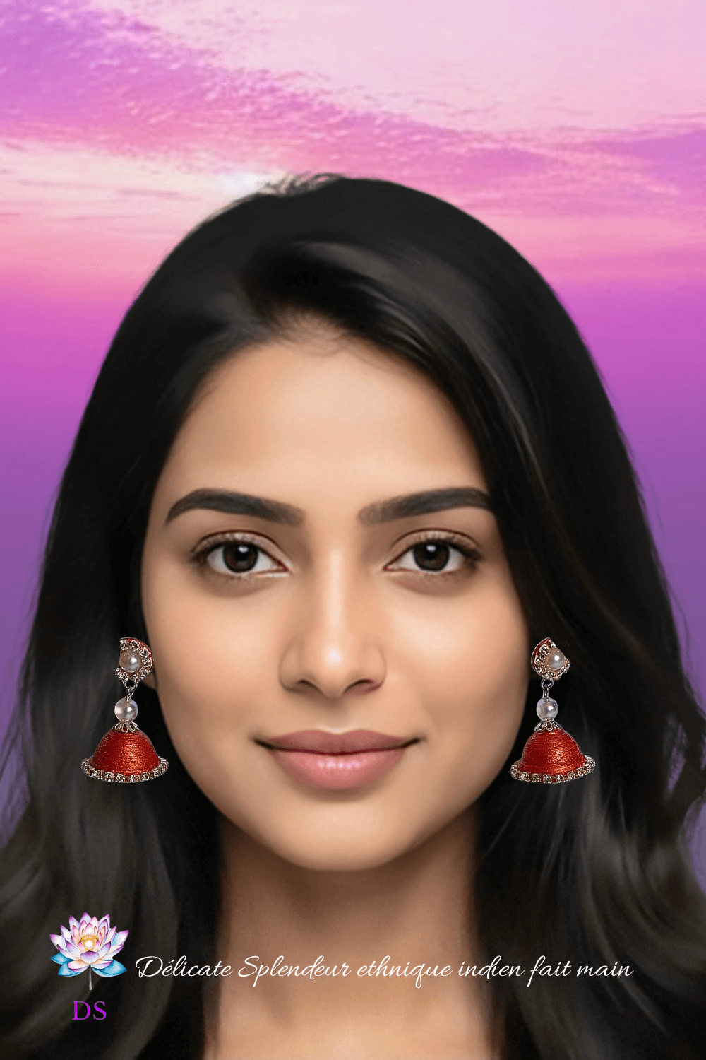 Djimiki Rond Cuivré Simple - Boucles d'oreilles Délicate Splendeur - Portées par Dévi