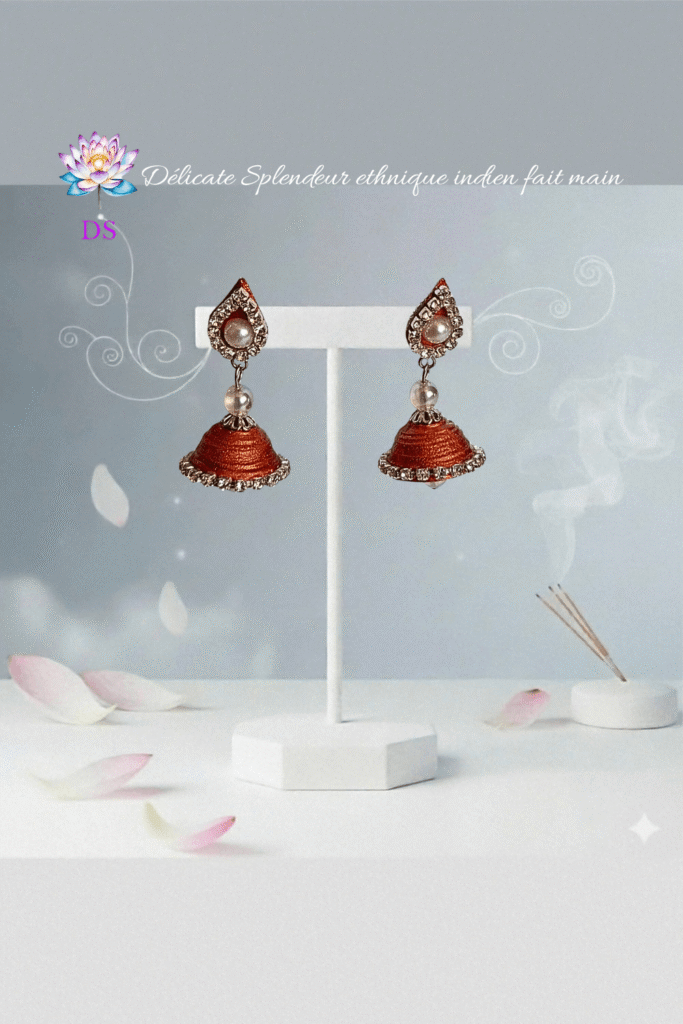 Boucles d'oreilles Jumkas en forme de goutte Délicate Splendeur.